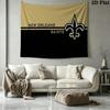 New Orleans Saints Wall Tapestry Aesthetic Wall Hanging Printed Fabric Blanket Decorative Tapestries for Bedroom Living Room Home Decor