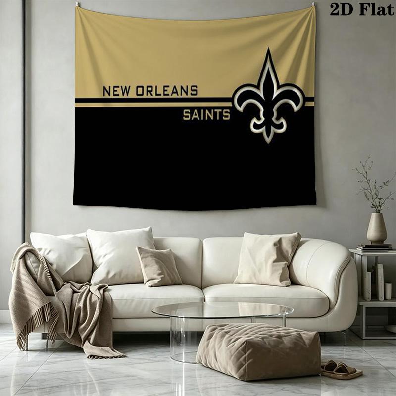 New Orleans Saints Wall Tapestry Aesthetic Wall Hanging Printed Fabric Blanket Decorative Tapestries for Bedroom Living Room Home Decor
