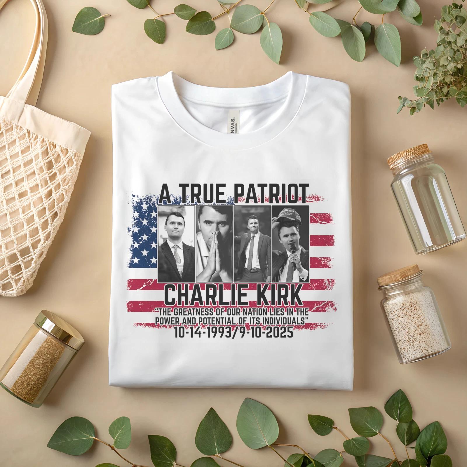Charlie Kirk Shirt,True Patriot 1993-2025 A263 3XL