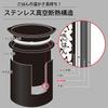 Wahei freiz Fortec Lunch Bento Box, 640ml, Black, Slim Type, Insulated, with Case, FLR-8161
