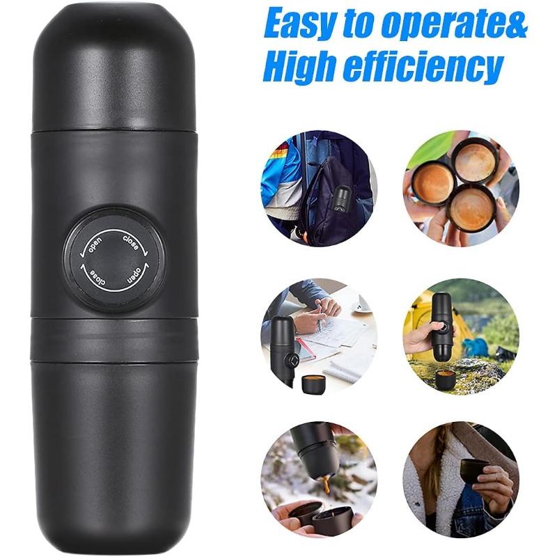 140ml Reise Outdoor Espresso Kaffeemaschine Mini Handpresse Manuelle Kaffeemaschine Tragbare Kapsel Kaffeemaschine Ideal als Geschenk