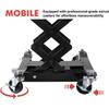Heavy-Duty 450 LB Capacity Low Profile Transmission Jack with 7-23 Inch Height, Safety Straps, Brake Wheels for Auto Repairs