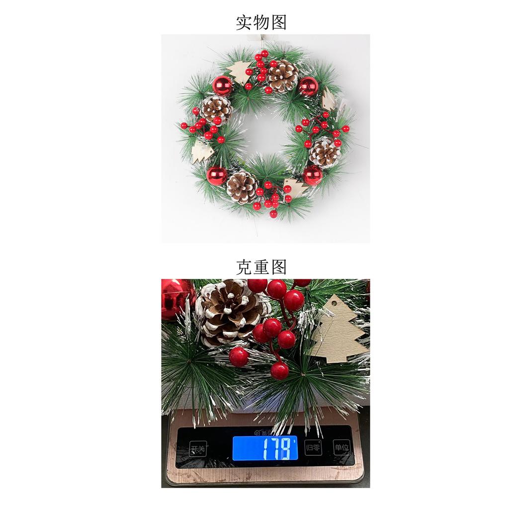 Hristmas Simulation Wreath Door Hanging Christmas Decoration Wreath Decoration