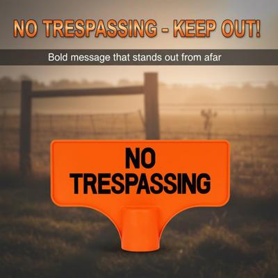 Yousheng Betreten Verboten Schild Orange Lila Grundstück Warnschild Wetterfest Hoch Sichtbar Außen Markierungsschild für T-Pfostenmontage Bau
