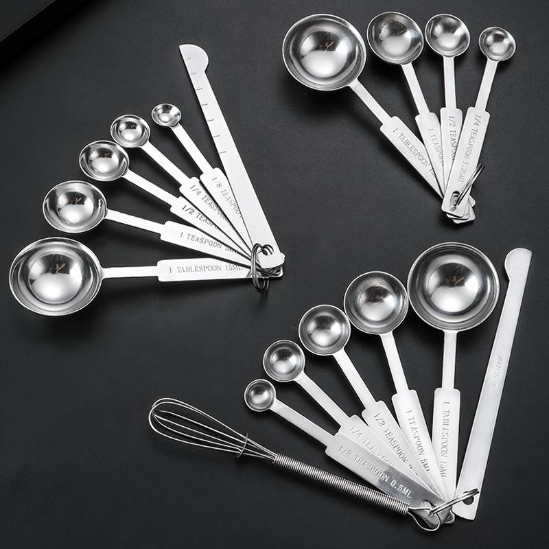 Stainless Steel Measuring Cups and Spoons Set for Baking and Cooking