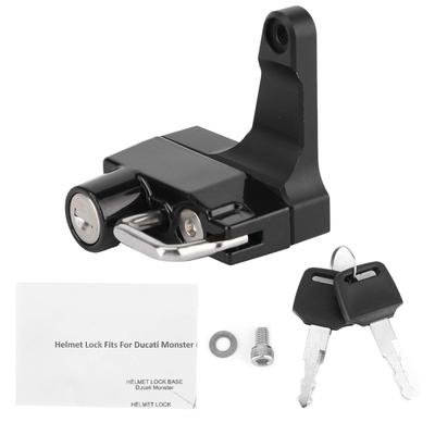 Motorcycle Helmet Lock D-M696HL-S, Metal Helmet Lock with 2 Keys Fits Ducati Monster 696/796/1100 Anti-Theft