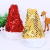 Christmas Santa Hats with Furry Brim Caps New Year Party Cosplay Accessories