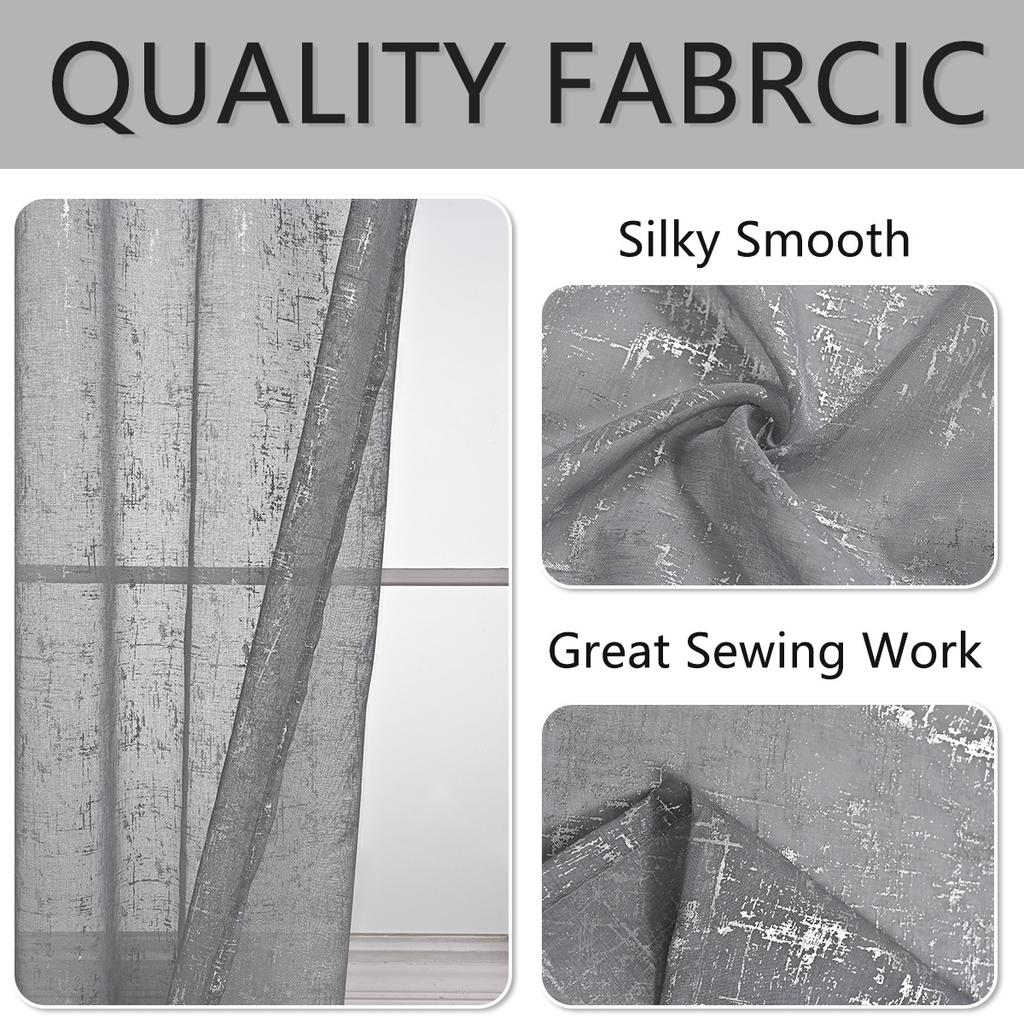 2025New Curtains Semi-Shading Window Screen Hot Silver Window Screen Bedroom Living Room Balcony Curtains