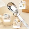 1/2Pcs Caviar Spoon Stainless Steel Hanging Cup Spoon Creative Food Strainer Spoon Kitchen Egg Yolk Colander Flatware