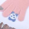 Touchscreen Gloves, Cute, Cartoon Style New Gloves, Plush Knitted Gloves, Added Plush, Warm