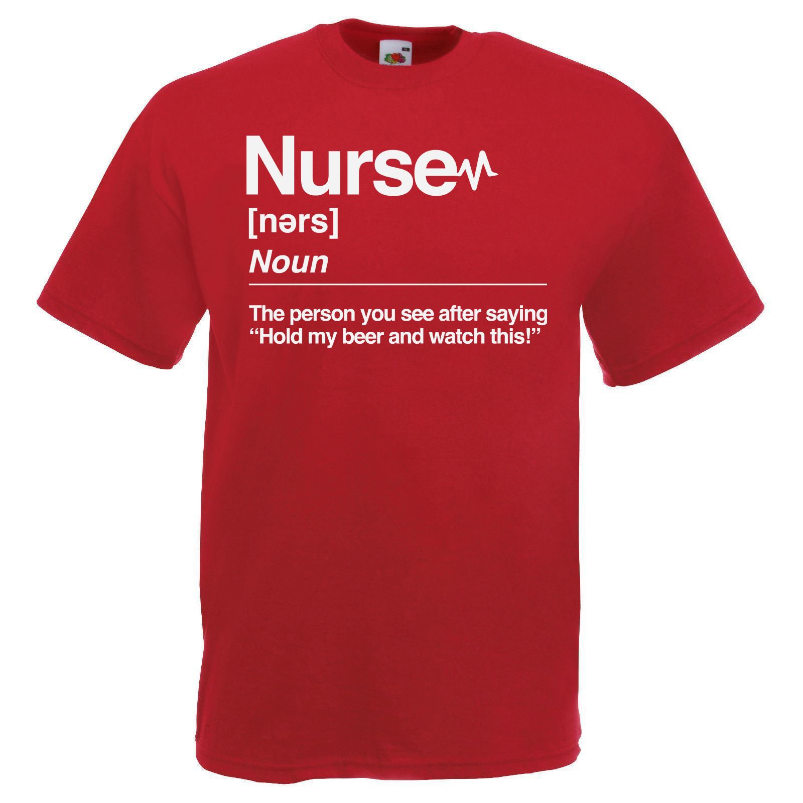 Adults Nurse Defined Profession Funny Occupation Unisex Red TShirt S
