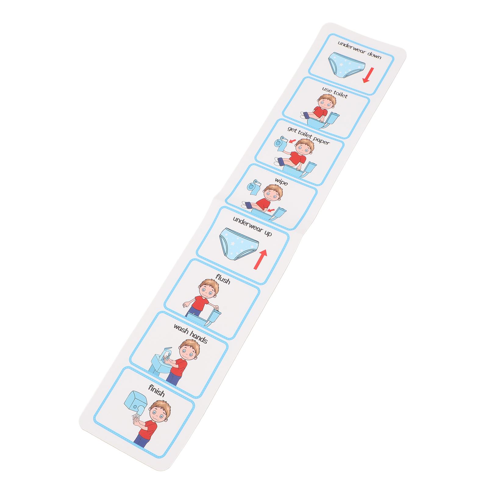 

Визуальное расписание приучения к горшку Навыки самостоятельной жизни Пошаговое визуальное расписание АСД для туалета для детей