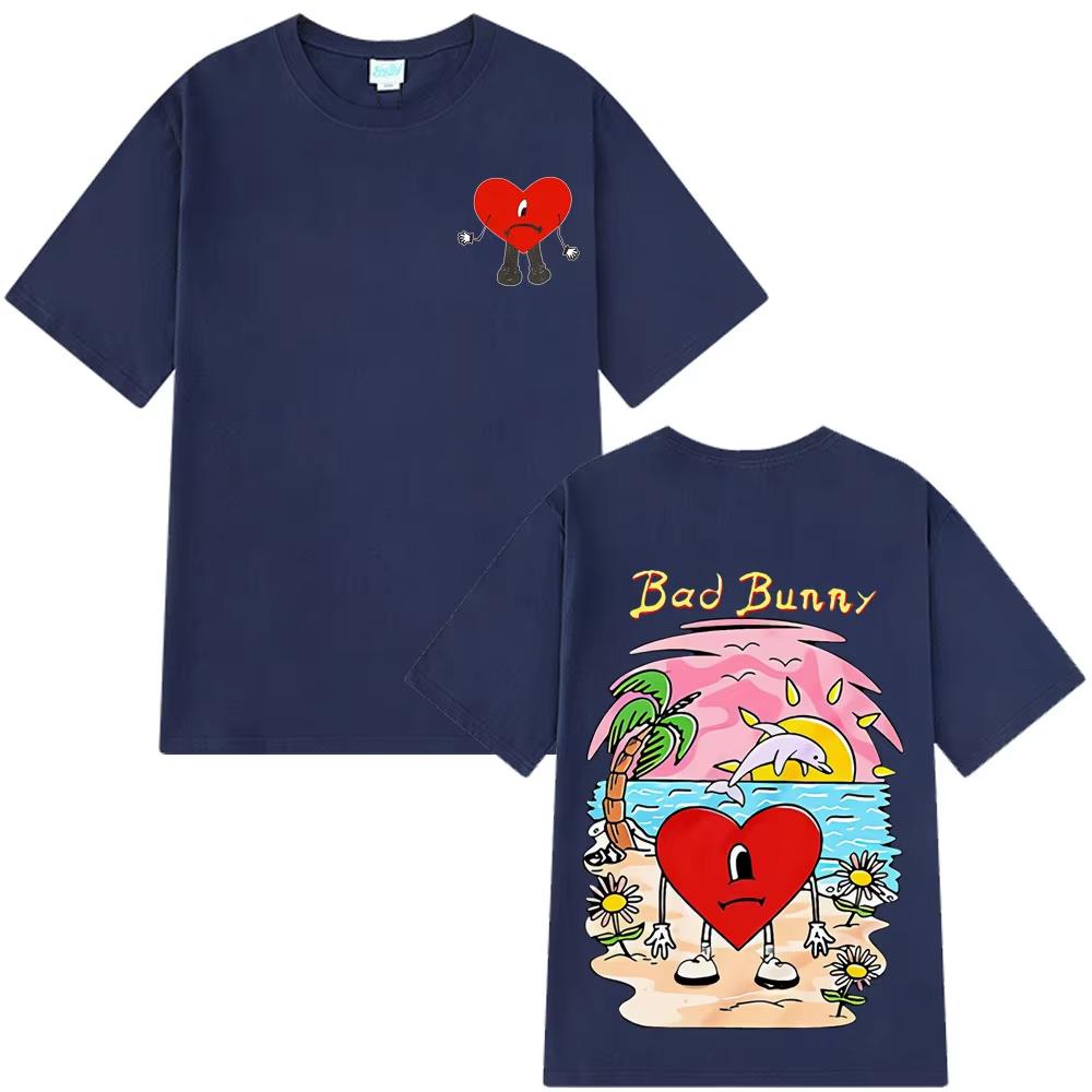 Bad Bunny Un Verano Sin Ti Graphics Printed Tshirt Unisex WoUINISEX Clothes Fashion Hip Hop Summer Cotton Oversized Tshirts Male Tops