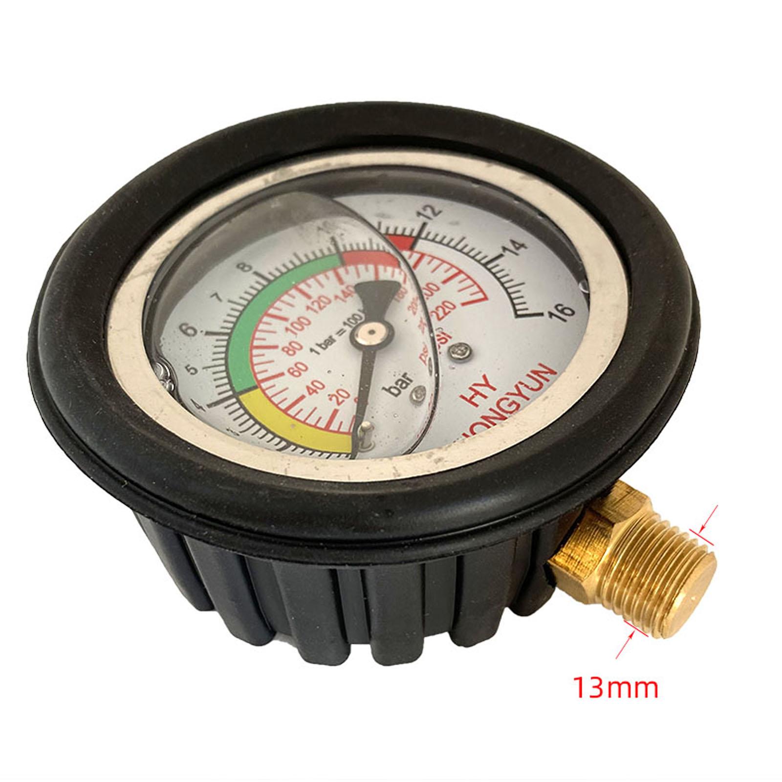 

Манометр тиску в шинах автомобіля 0-220 psi з різьбою 11 мм/13 мм, Аксесуар для насоса-інфлятора шин автомобіля, Інструмент для ремонту шин для транспортних засобів