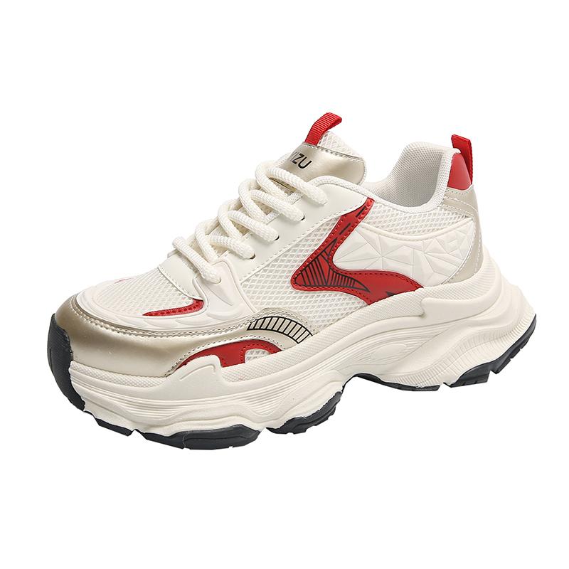 Thick Soles High Height Summer Women's Shoes with Round Toe Straps Sneakers Retro Breathable Mesh Casual Shoes Zapatillas Mujer