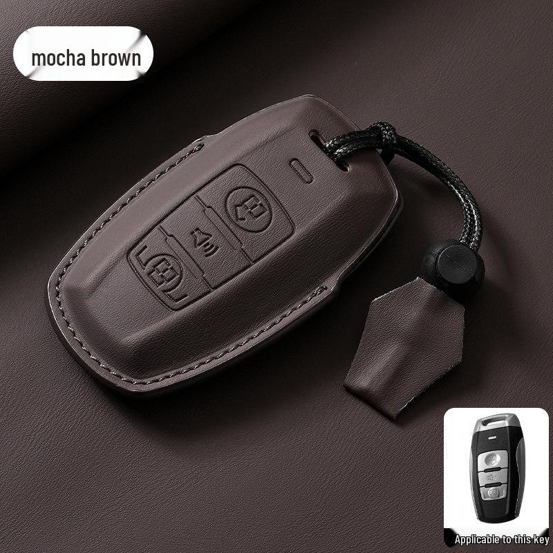 Universal Genuine Leather Key Cover for Great Wall Haval H6, H2M6, Big Dog, Menglong F7
