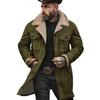 Men's 2026 Autumn/Winter Suede Patchwork Jacket with Multi-Pocket Zipper