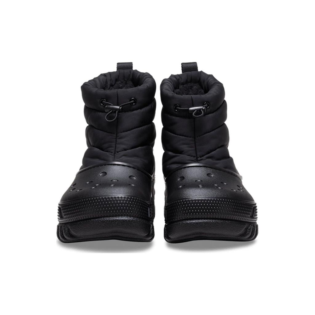 Crocs Duet Max Stivali in Pelle Morbida Confortevoli Stivaletti Unisex Stivali Neri 208773