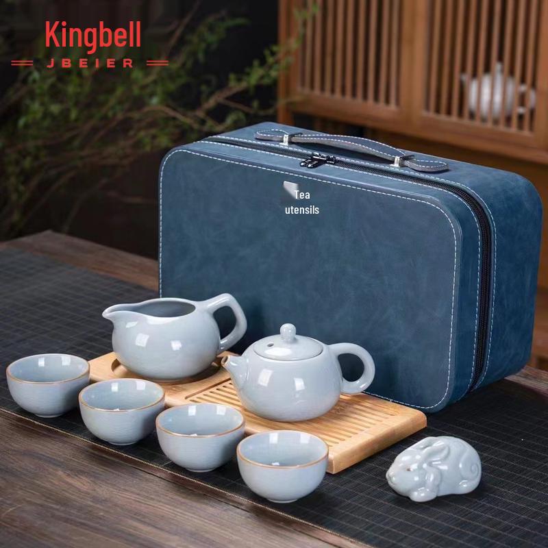 Ru Kiln Ceramic Travel Tea Set