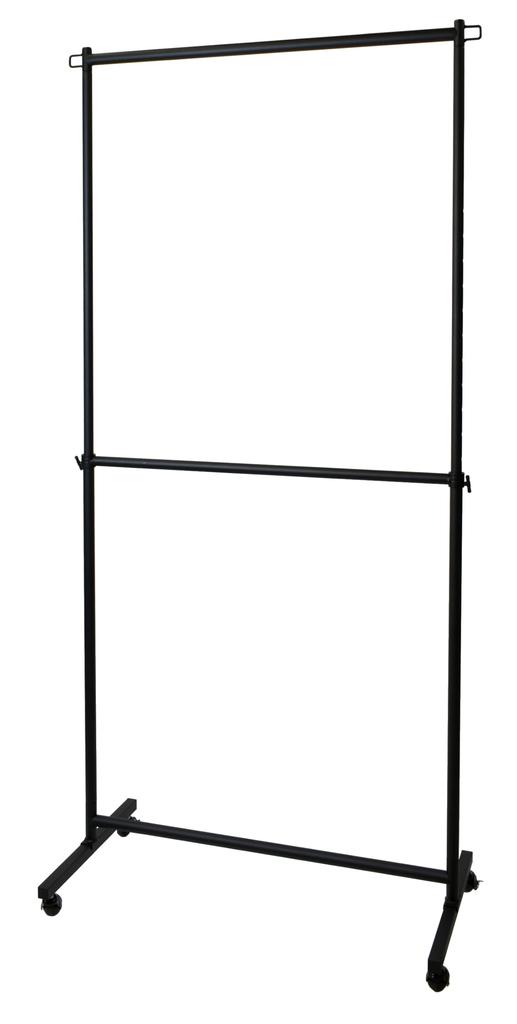 Park Lane Clothes No Tools 80kg Total Weight All Black Heavy-Duty Rack, 2-Tier, Heavy-Duty Capacity, Single, Required, Capacity,