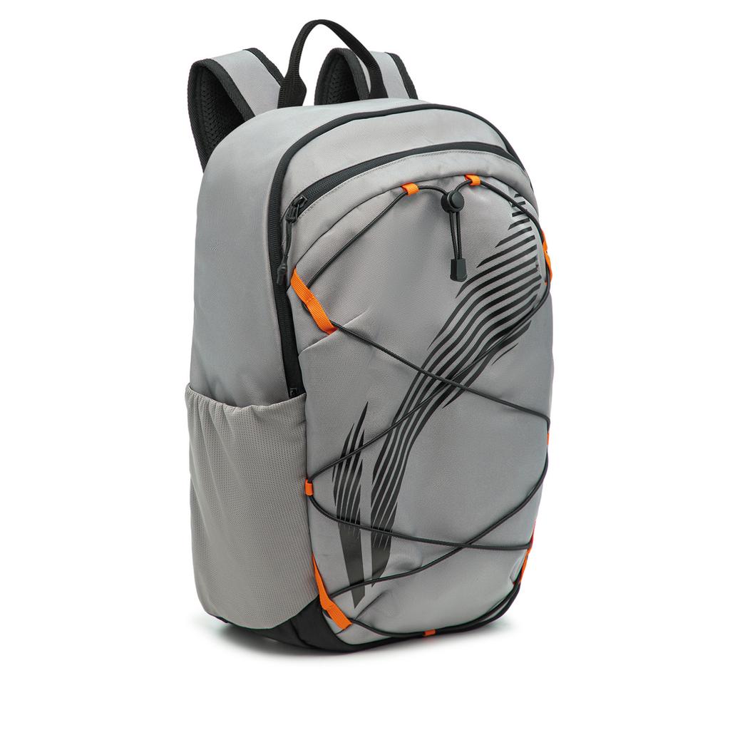 Li-Ning Water-Resistant Eco-Friendly Adjustable Shoulder Strap Polyester Backpack Unisex Backpack Gray ABSU013-2