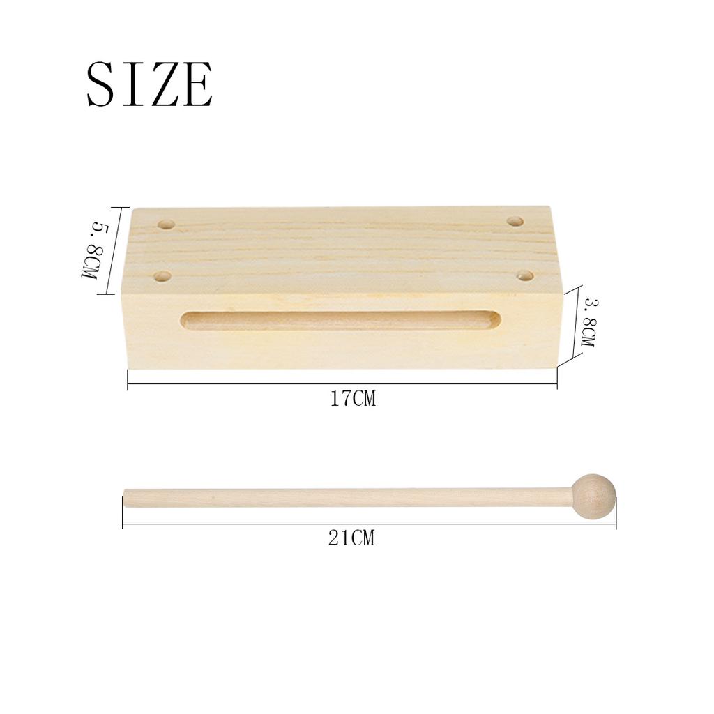 Orff Musical Instruments Wooden 2 Tone Castanets Clapper Percussion Low High Pitched Square Clapper Kids Educational Toys