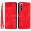 Shockproof PU Leather Case for Sony Xperia 5 IV 5G,Triangle Imprinted Phone Cover Stand Shell Wallet