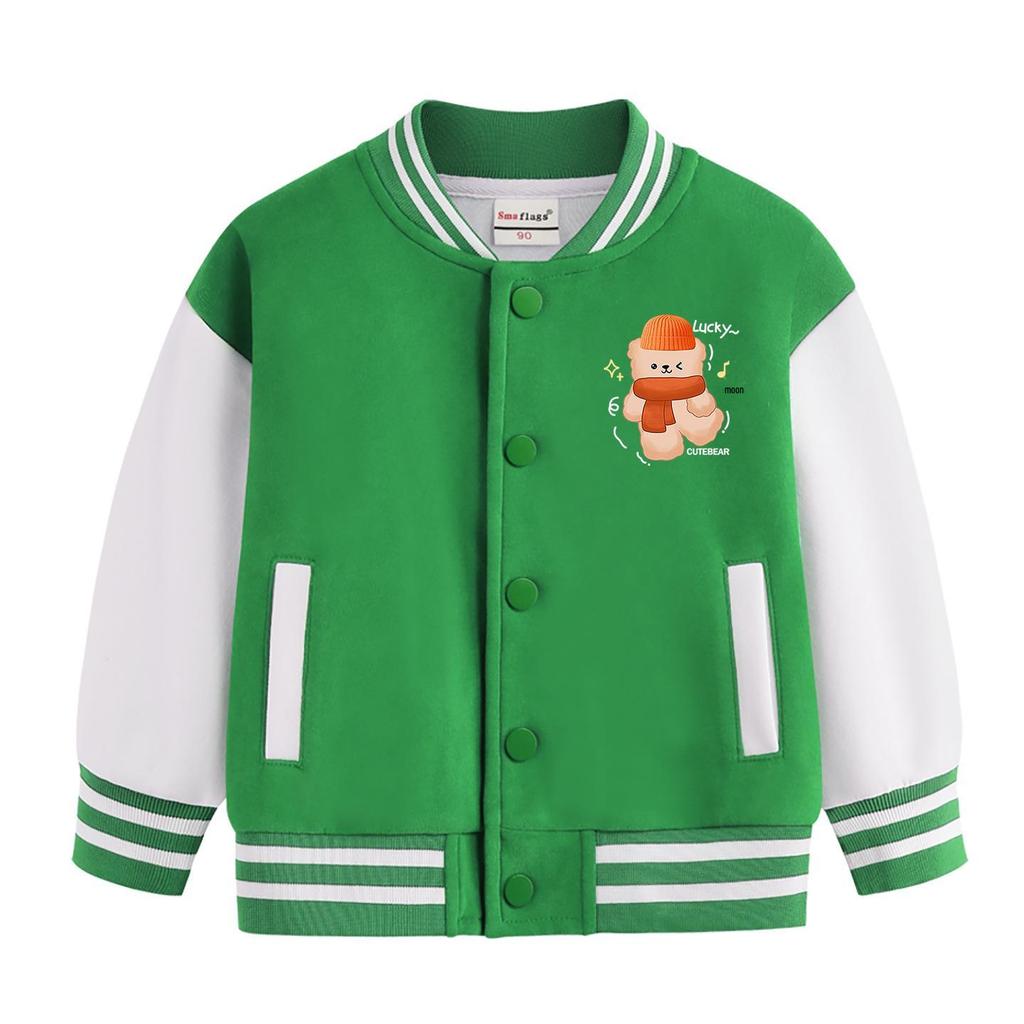 2025 Neuer Stil Jungen- und Mädchen-Baseballjacken - Frühjahrs-, Herbst- und Winter-Fleecefutter-Oberteile für Kinder
