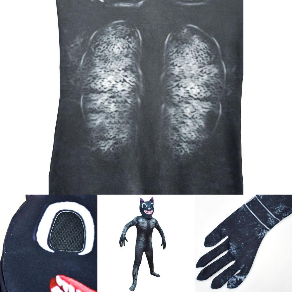 Scary Cartoon Cat Cosplay Costume Suit Perfect For Halloween Party And Theme Activities!