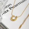 Popular 18K Gold Plated Titanium Steel Ring Water Drop Pendant Necklace Necklace Necklace Necklace