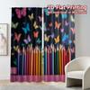 Modern Flat Printing Curtains Without Rod Rainbowpencils Curtain Versatile Fabric All Seasons Use Set Of 2 Made Polyester