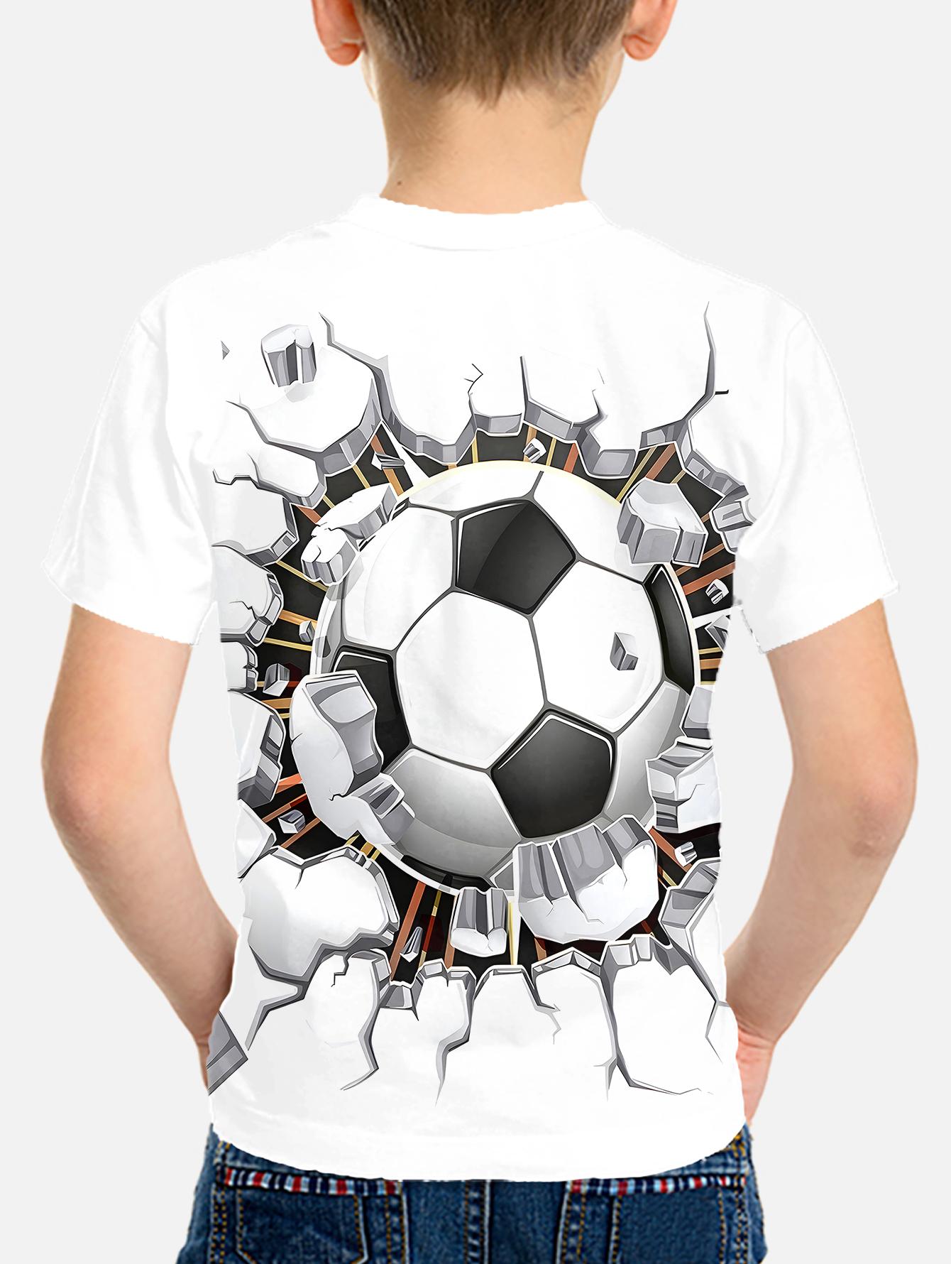 

Детская одежда для мальчиков 2024 года Детская одежда Топы Футбольная одежда для мальчиков Футболка для мальчика Футболки с коротким рукавом 160