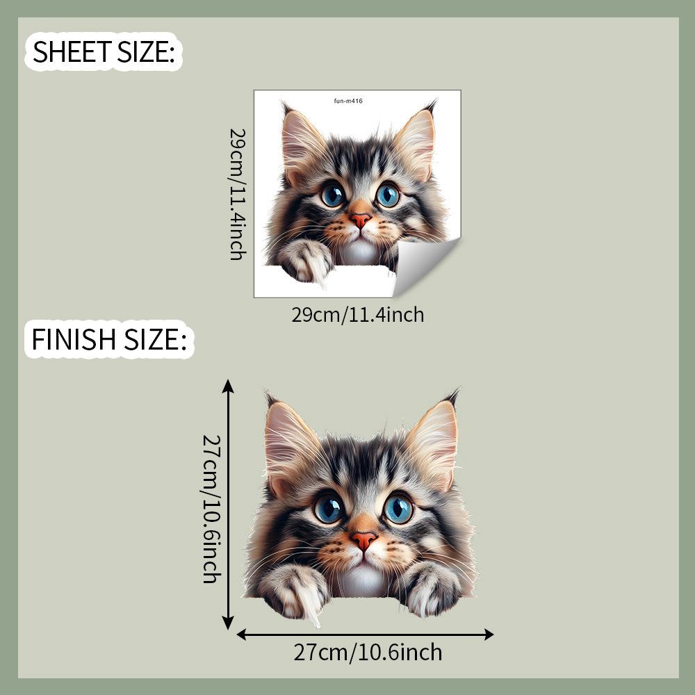 

Cartoon Cute Kitten Bathroom Toilet and Toilet Stickers for Beautification and Decoration fun-m416