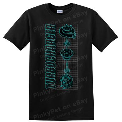 Turbocharger Graphic T Shirt Mechanic Tee Engine Car Lover Humor Design