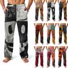 Pantalon d'intérieur imprimé all-over pour homme, pantalon de pyjama pour dormir, pantalon long, pantalon de pyjama