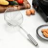 Stainless Steel Deep Skimmer with Wire Mesh Heavy-Duty Slotted Spoon for Frying Dumplings Noodles Rust-Proof Dishwasher Safe Essential Kitchen Tool