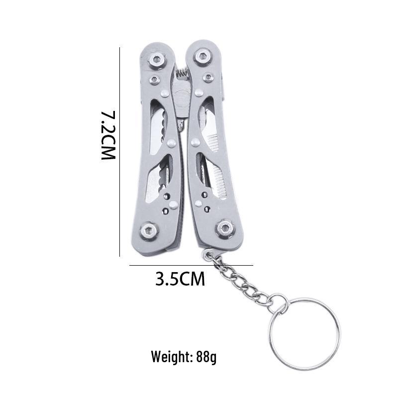 Compact Stainless Steel Multi-functional Folding Pliers with Small Knife for Outdoor and Emergency Use