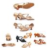Elegant Satin 5 Cm High Heel Adult Female Latin Modern Ballroom Dancing Shoes