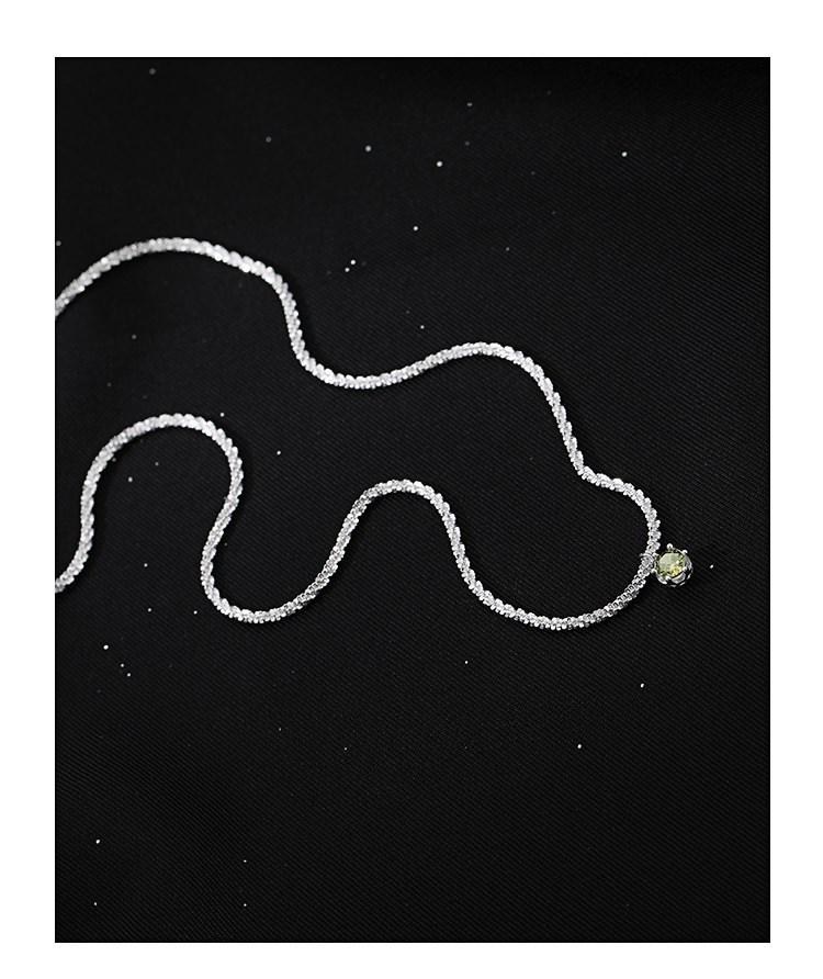 Elegant Olive Green Zircon Star Clavicle Pendant Necklace for Women