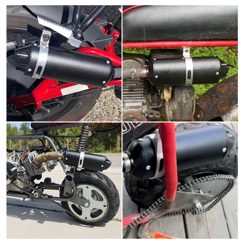 38mm 32mm 28mm Motorcycle Exhaust Muffler Tip Pipe for 125 150 160cc Dirt Pit Bike ATV black Grey Kayo BSE