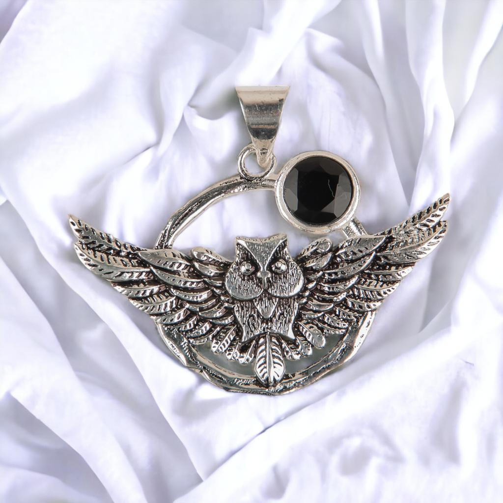 Natural Gemstone 925 Solid Silver Designer Jewelry Pendant 1.48" Christmas Gift CP-17