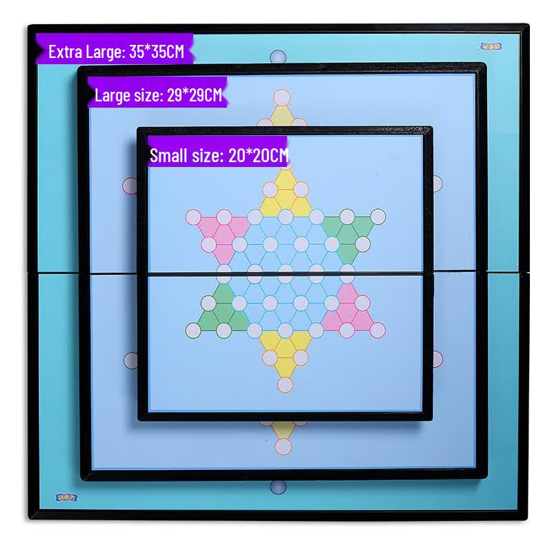 Magnetic Foldable Checkers & Snakes and Ladders Game Set
