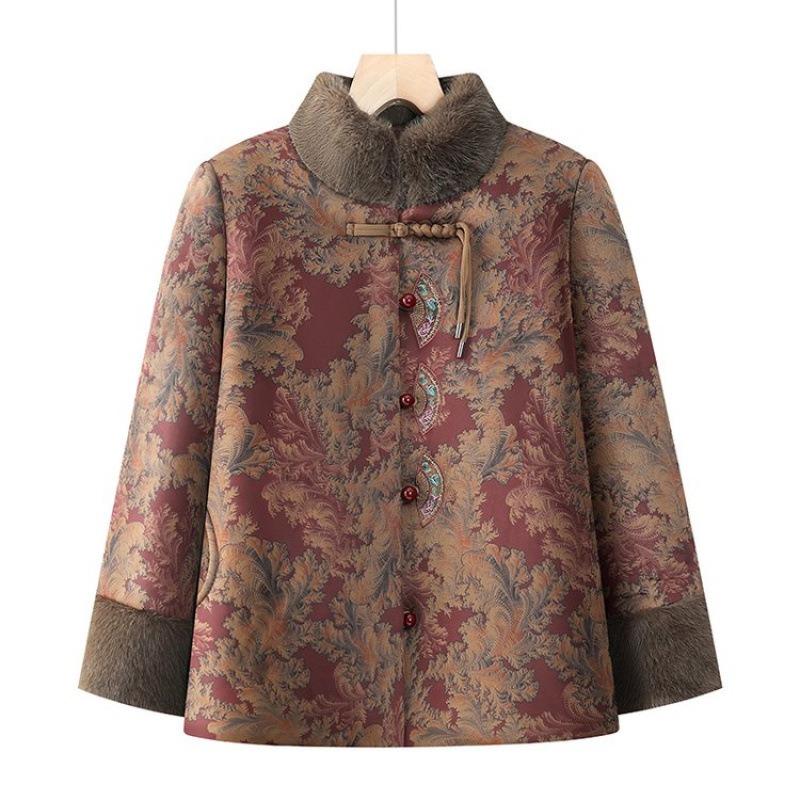 Winter padded jacket with velvet to keep warm, new wife clothes, old padded clothes are thick.