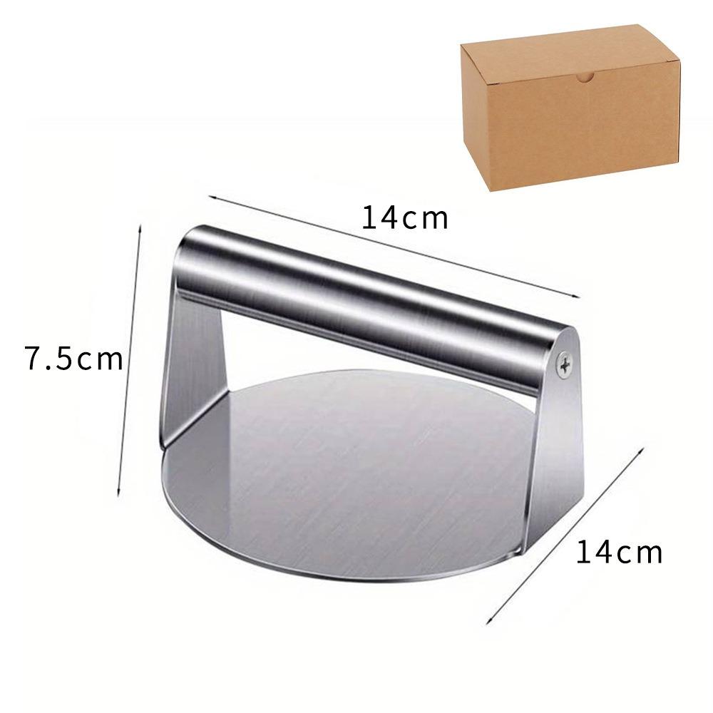 Grill Press Stainless Steel Smash Burger Press No Rust Round Stainless Steel Grill Press Burger Smasher Professional Cooking
