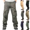 Comfortable Men's Cargo Pocket Work Pants For Casual Hiking And Outdoor Activities
