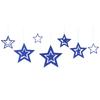 Rose Gold Hollow Star Paper Garlands Banner Hanging for Wedding Christmas Decorations Kids Birthday Party Supplies Baby Shower