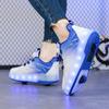Chidren's Roller Skate Shoes Boys Girls Glowing Sneakers Led Light Luminous Outdoor Sport Skateboard 2 Wheels USB Charging New