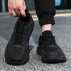 Men Elevator Platform Skateboarding Shoes Casual Wide Head Walking Shoes Black Running Sneakers Sport Shoes Large Size