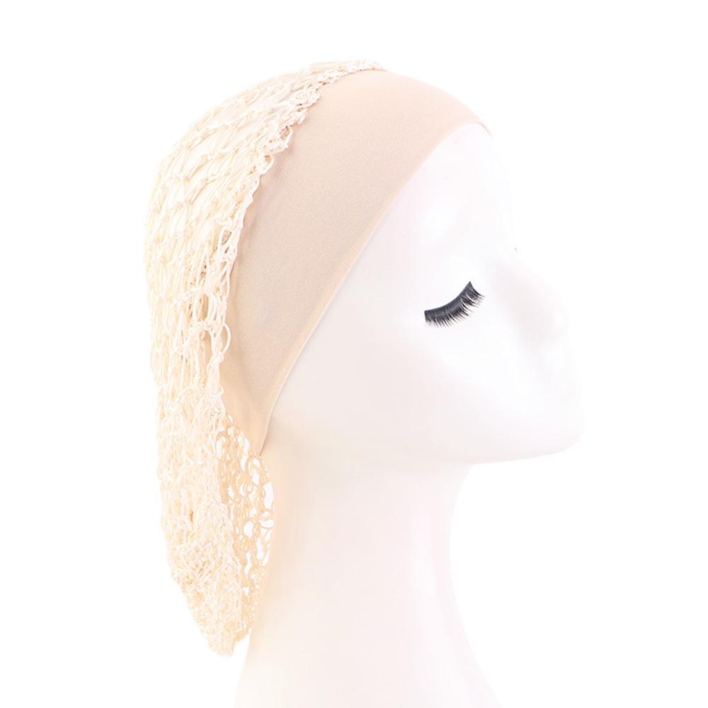 Wide Band Mesh Hair Net Night Cap Hair Care Sleeping Hat Fashion Crochet Hair Snood Women