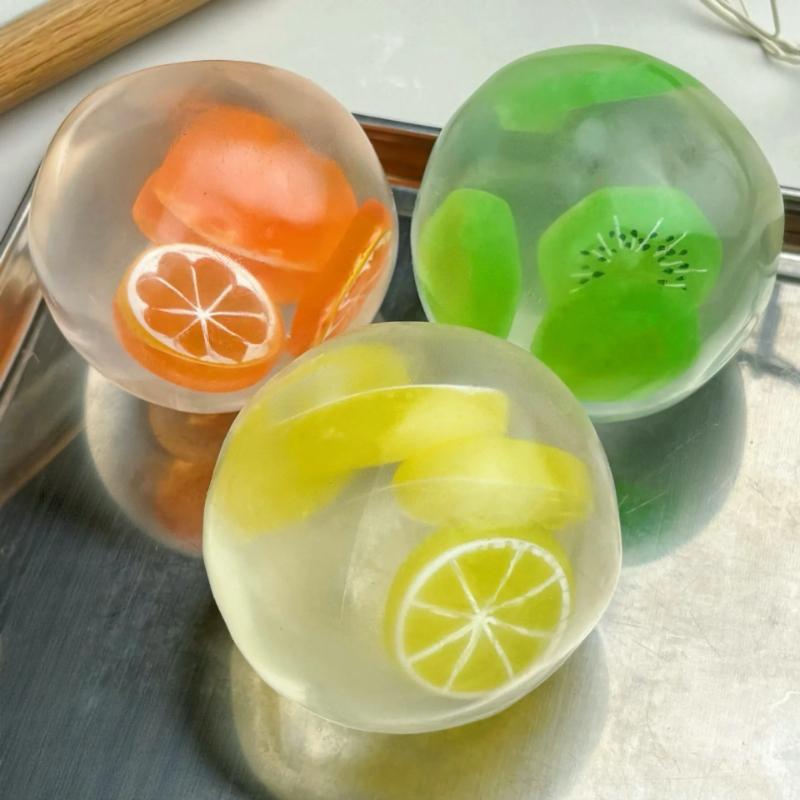 Moldable Fruit Squeeze Stress Ball Squishy Toy Slow Rising Sensory Fidget Anti‑Stress Relief Decompression Party Novelty Toy